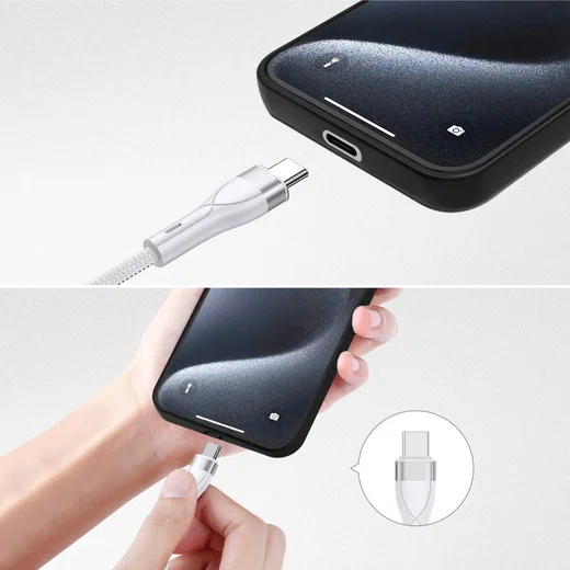 4smarts 4-in-2 15W USB/USB-C naar 2x USB-C/Lightning/Micro USB Kabel 1.2M Wit afbeelding 4