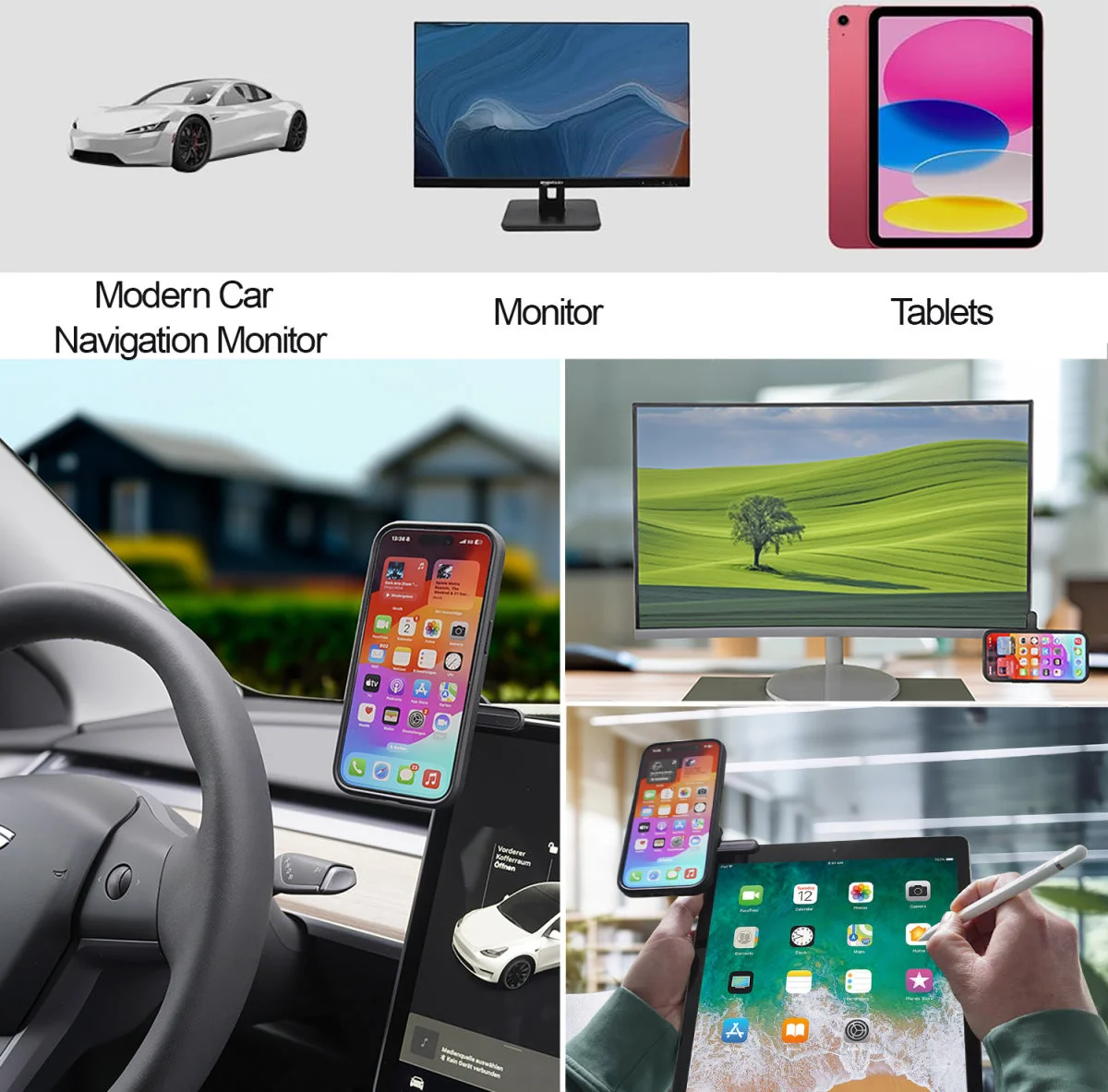 4smarts MagSafe Beeldscherm Houder - Geschikt voor o.a. Tesla, Tablet, Laptop afbeelding 3