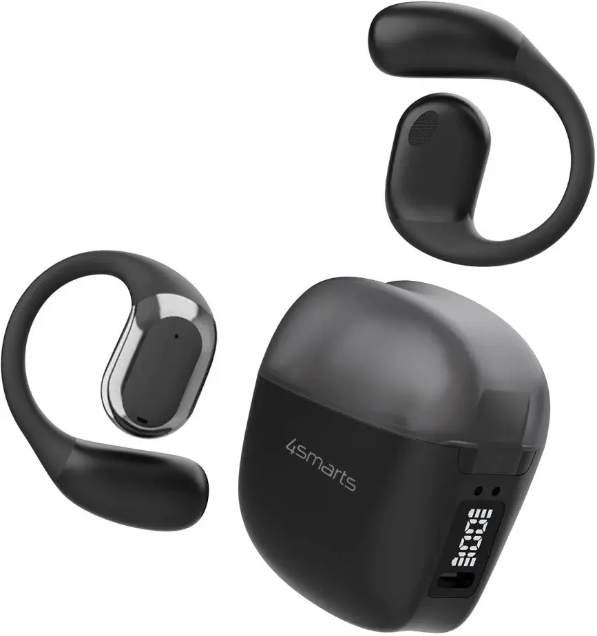 4smarts OWS SkyBuds Draadloze Oordopjes 5.4 Bluetooth Oortjes met Oorhaken Zwart afbeelding 1