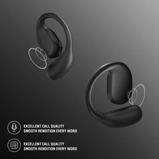 4smarts OWS SkyBuds Draadloze Oordopjes 5.4 Bluetooth Oortjes met Oorhaken Zwart afbeelding 7