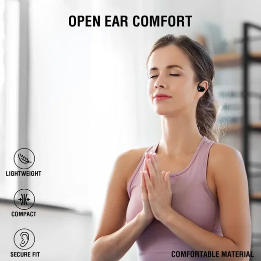4smarts OWS SkyBuds Draadloze Oordopjes 5.4 Bluetooth Oortjes met Oorhaken Zwart afbeelding 9