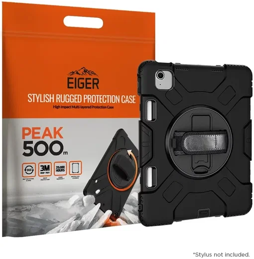 Eiger Peak 500m Apple iPad Air 13 (24/25/26) / Pro 12.9 (2021/2022) Hoes Zwart afbeelding 1