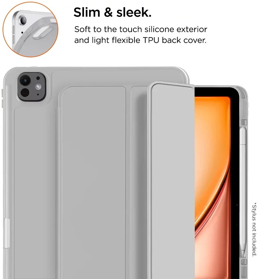 Eiger Storm 250m Stylus iPad Air 11 (24/25) Hoes Book Case met Pen Houder Grijs afbeelding 4