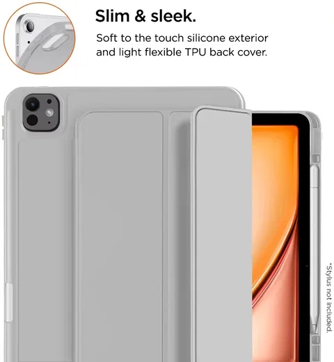 Eiger Storm 250m Stylus iPad Air 11 (24/25) Hoes Book Case met Pen Houder Grijs afbeelding 4