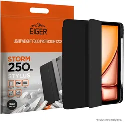Eiger Storm 250m Stylus iPad Air 13 (24/25) Hoes Book Case met Pen Houder Zwart afbeelding