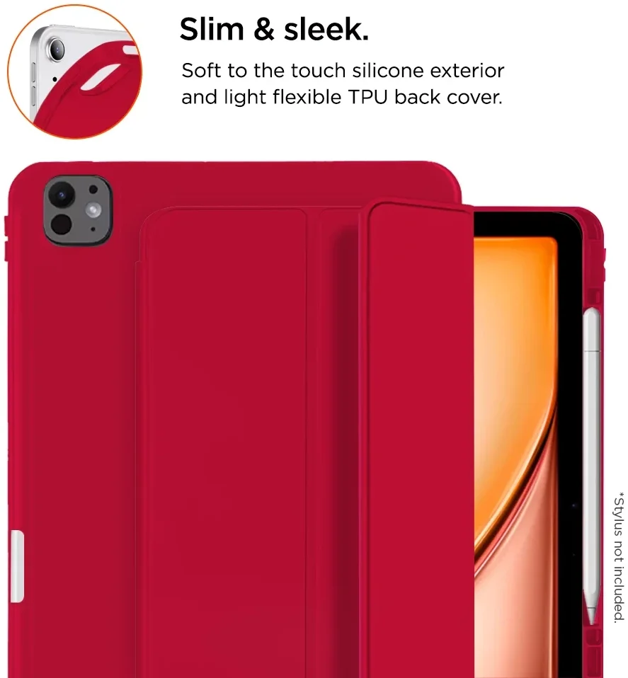 Eiger Storm 250m Stylus iPad Air 13 (24/25/26) Hoes Book Case Pen Houder Rood afbeelding 4