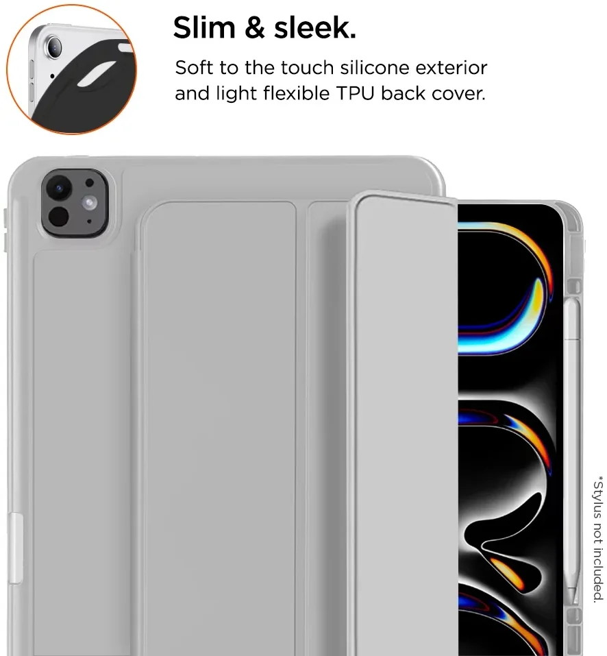 Eiger Storm 250m Stylus iPad Pro 13 (2024/2025) Hoes Book Case Grijs afbeelding 4
