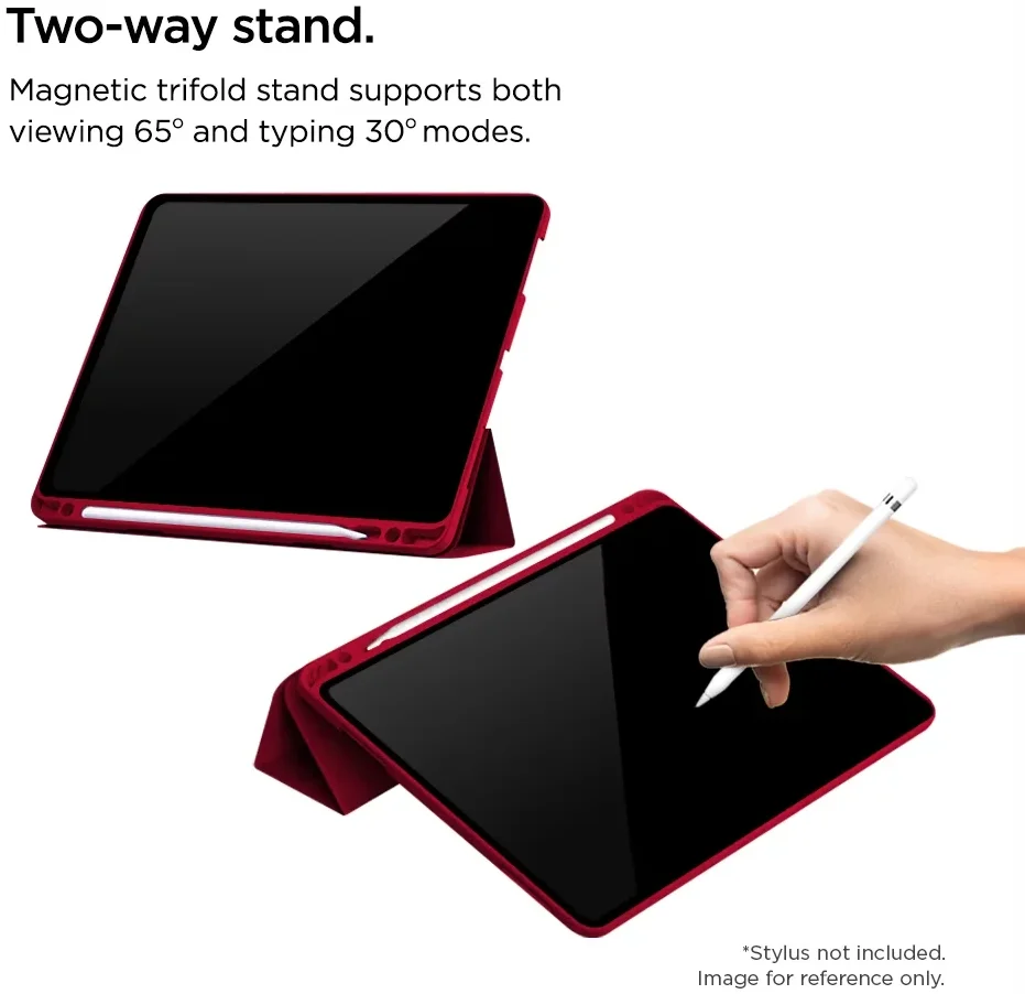 Eiger Storm 250m Stylus iPad Pro 13 (2024/2025) Hoes Book Case Rood afbeelding 3