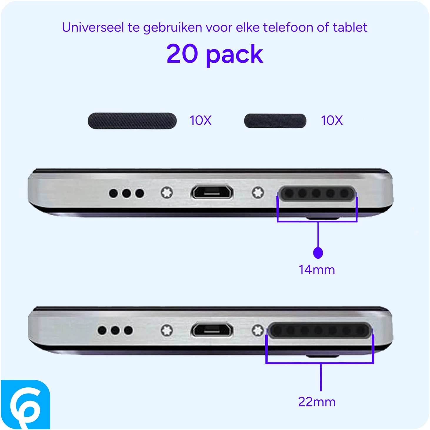 Stofdichte Gaas Luidspreker/Speaker voor Telefoon & Tablet 20 Pack afbeelding 6