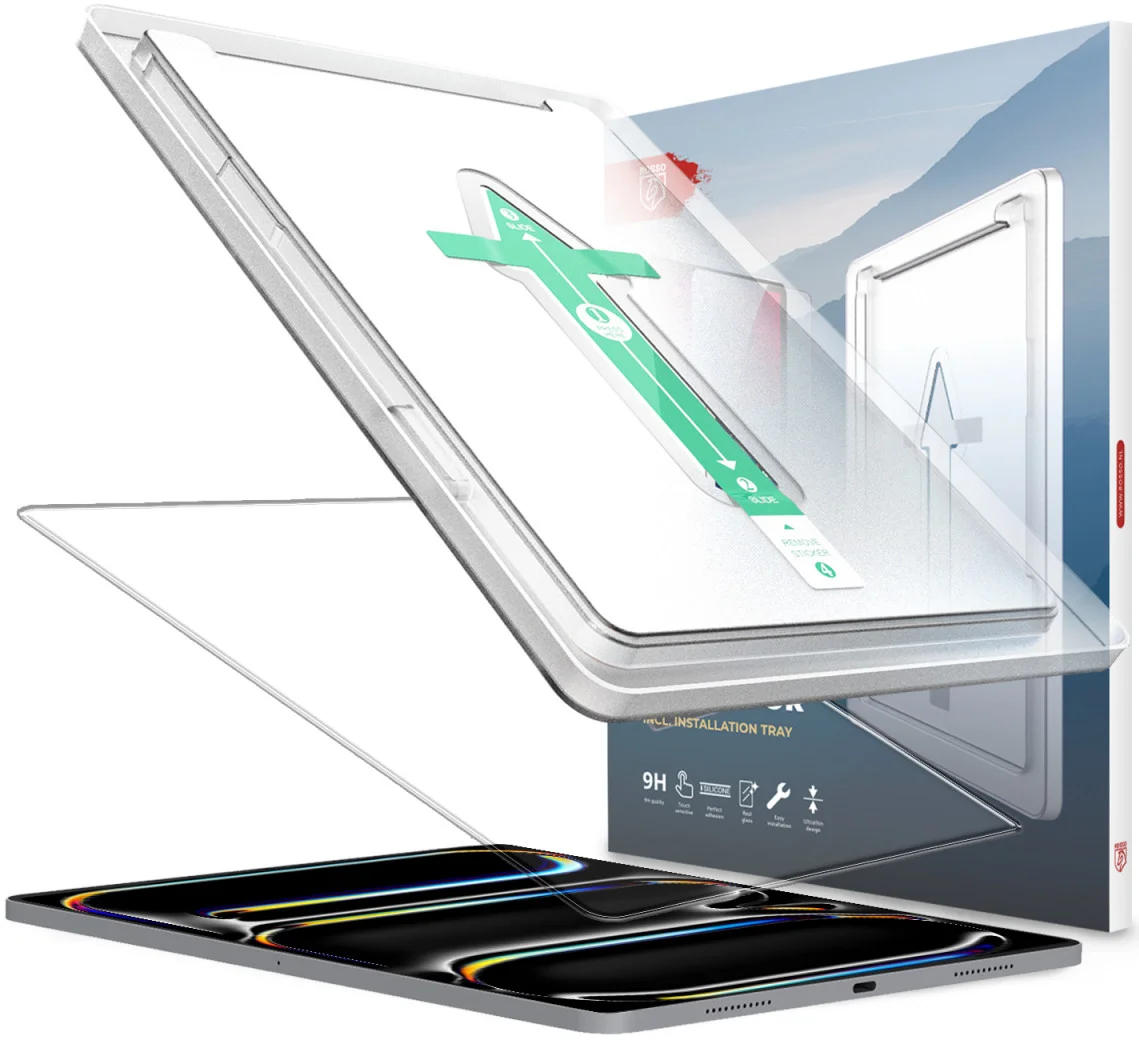 Rosso iPad Pro 11 (2024/2025) Tempered Glass met Installatietray afbeelding 1