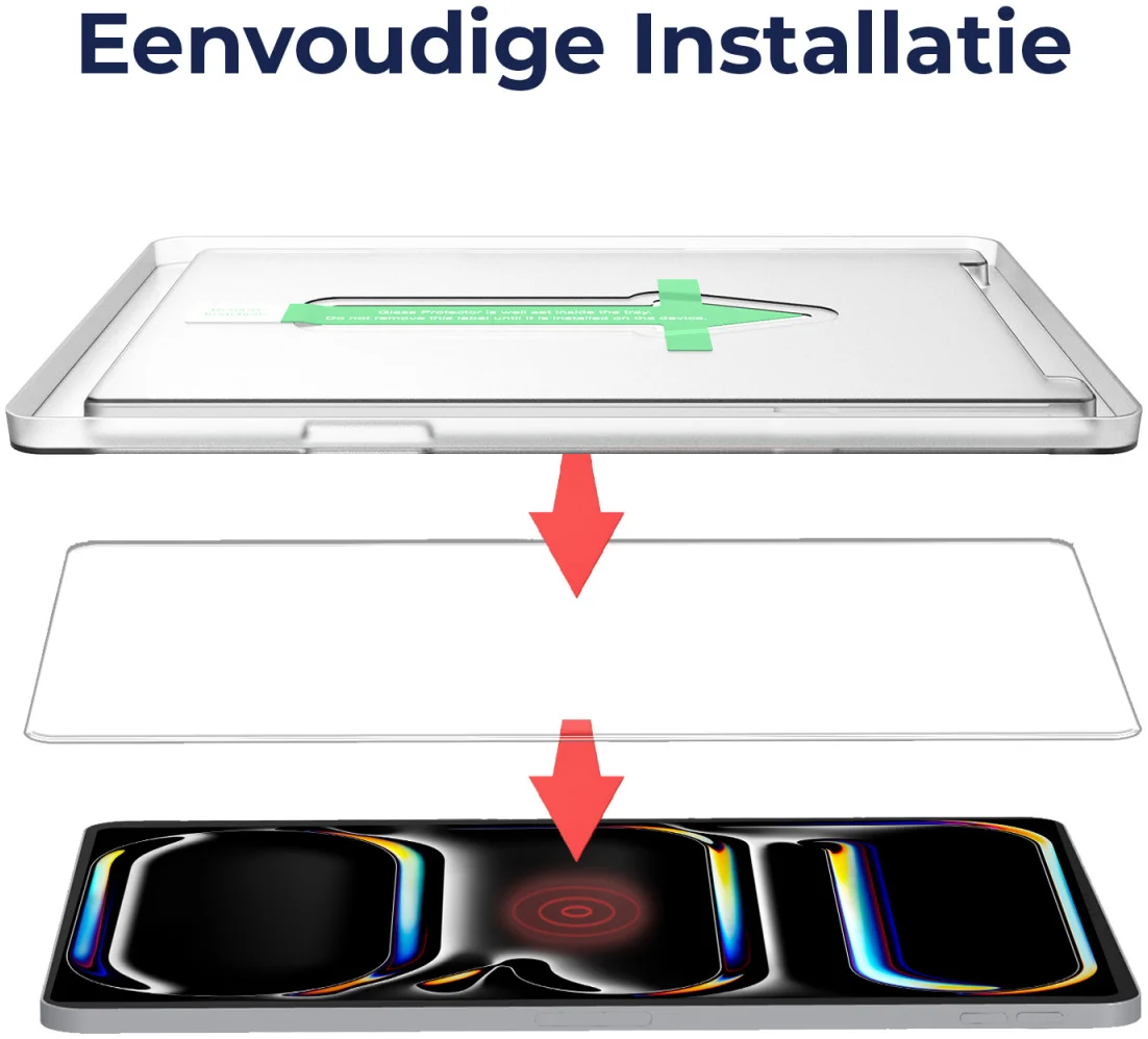 Rosso iPad Pro 13 (2024/2025) Tempered Glass met Installatietray afbeelding 2