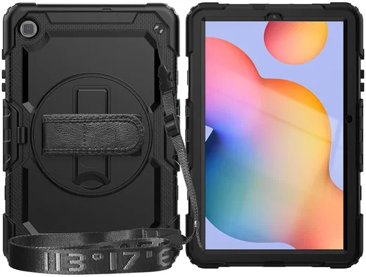 Samsung Galaxy Tab S6 Lite (2024) Hoes met Screen Protector en Handriem Zwart afbeelding 1
