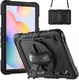 Samsung Galaxy Tab S6 Lite (2024) Hoes met Screen Protector en Handriem Zwart afbeelding 2