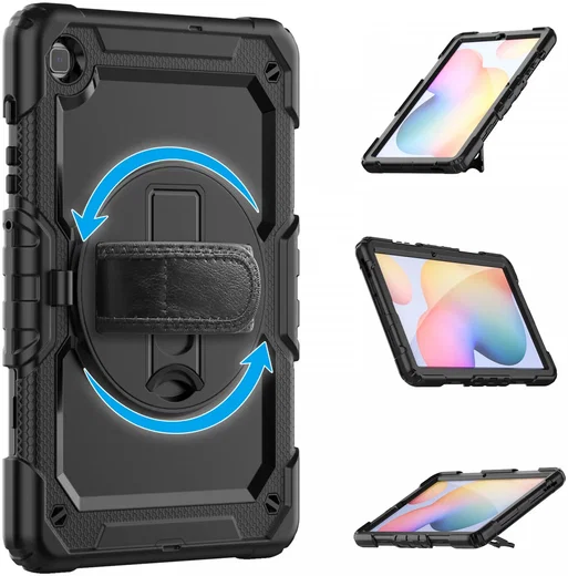 Samsung Galaxy Tab S6 Lite (2024) Hoes met Screen Protector en Handriem Zwart afbeelding 10