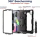 iPad Air 11 (2024/2025/2026) Hoes met Screenprotector Hand- & Schouderriem Zwart afbeelding 4