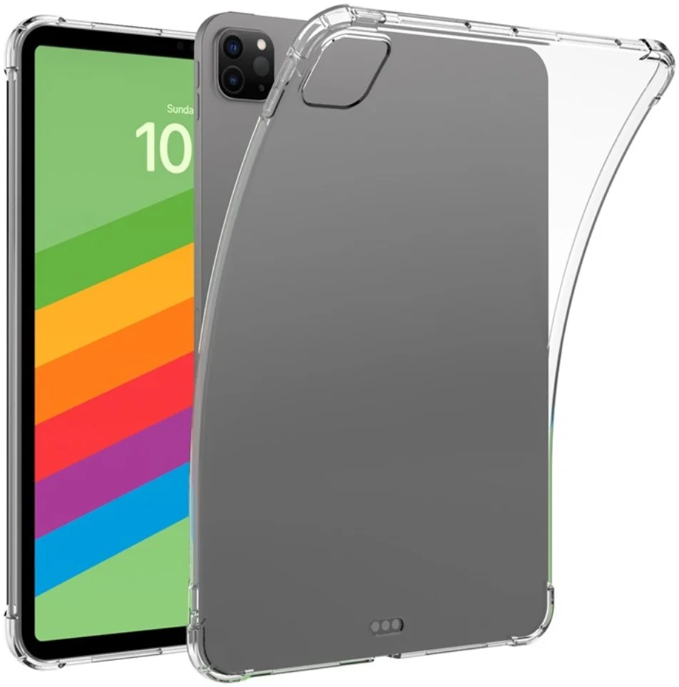 Apple iPad Pro 11 (2024/2025) Hoes Schokbestendige TPU Back Cover Transparant afbeelding 1
