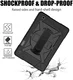 Samsung Galaxy Tab S6 Lite Hoes Back Cover met Kickstand en Handriem Zwart afbeelding 2
