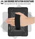 Samsung Galaxy Tab S6 Lite Hoes Back Cover met Kickstand en Handriem Zwart afbeelding 6