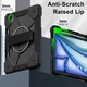 Apple iPad Air 13 (24/25/26) Hoes Back Cover met Kickstand en Handriem Zwart afbeelding 5