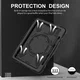 iPad Pro 11 (2024/2025) Hoes Back Cover met Kickstand en Handriem Zwart afbeelding 6