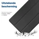 Samsung Galaxy Tab S6 Lite Hoes Tri-Fold Book Case met Standaard Zwart afbeelding 2