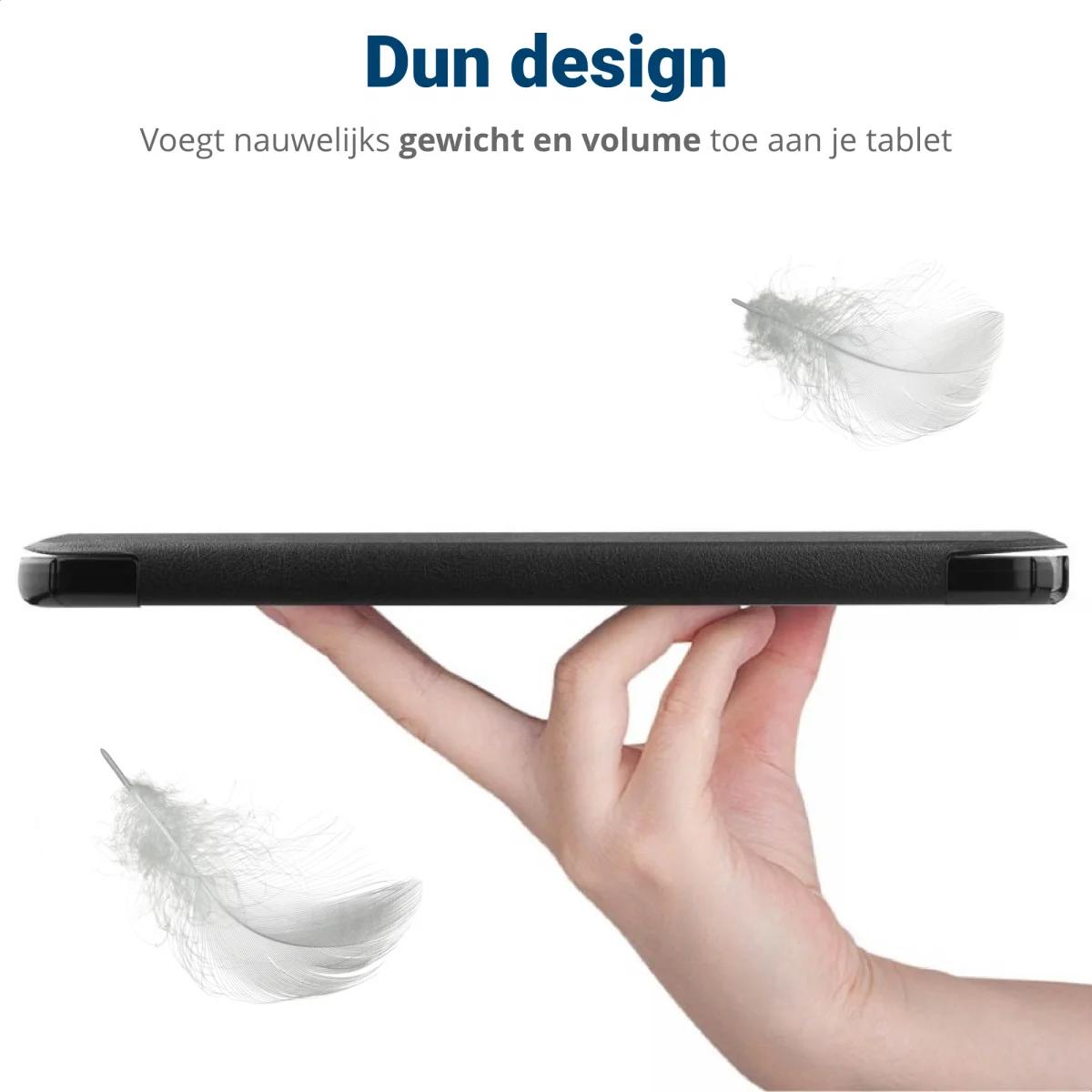 Samsung Galaxy Tab S6 Lite Hoes Tri-Fold Book Case met Standaard Zwart afbeelding 9