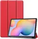 Samsung Galaxy Tab S6 Lite Hoes Tri-Fold Book Case met Standaard Rood afbeelding 1