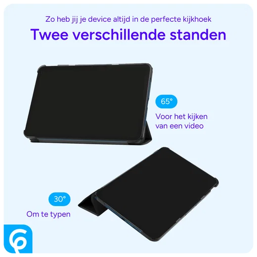 Apple iPad Air 11 (2024/2025) Hoes Tri-Fold Book Case met Standaard Zwart afbeelding 6