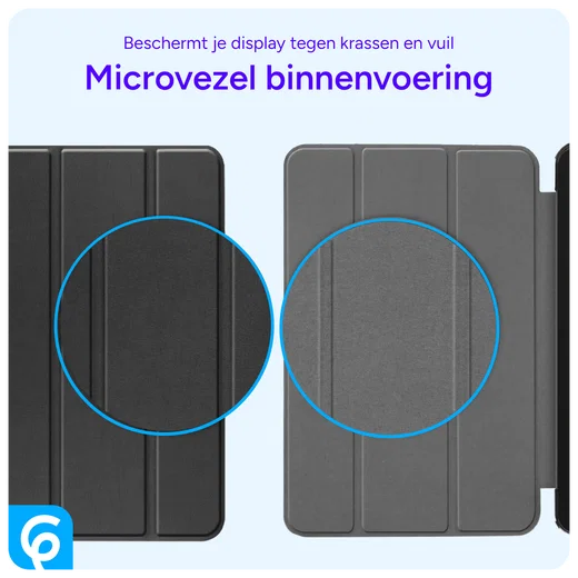 Apple iPad Air 11 (2024/2025) Hoes Tri-Fold Book Case met Standaard Zwart afbeelding 8