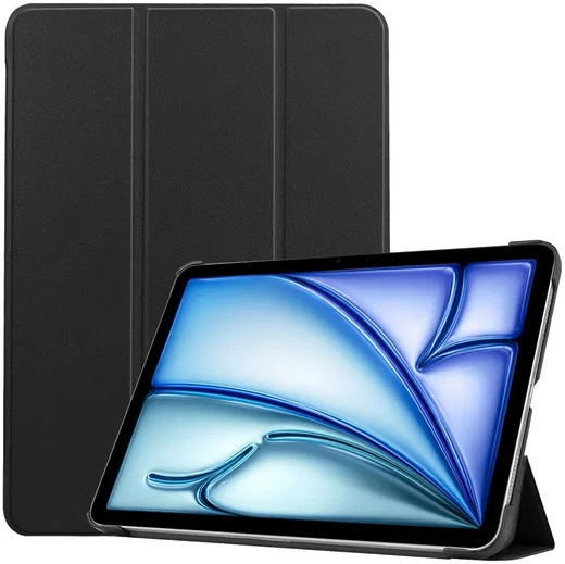 Apple iPad Air 11 (2024/2025) Hoes Tri-Fold Book Case met Standaard Zwart afbeelding 1