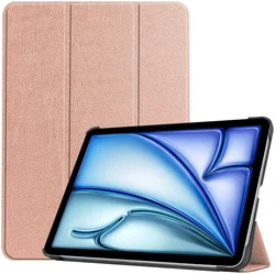 Apple iPad Air 11 (2024/2025) Hoes Tri-Fold Book Case met Standaard Roze afbeelding
