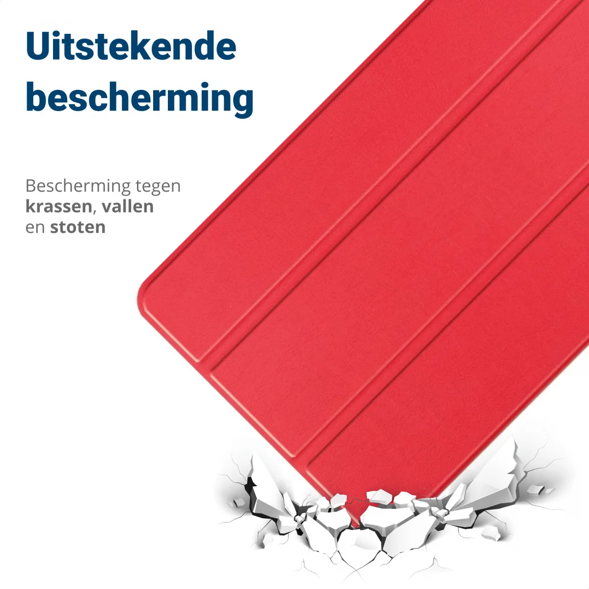 Apple iPad Air 13 (24/25/26) Hoes Tri-Fold Book Case met Standaard Rood afbeelding 2