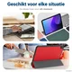 Apple iPad Air 13 (24/25/26) Hoes Tri-Fold Book Case met Standaard Rood afbeelding 6