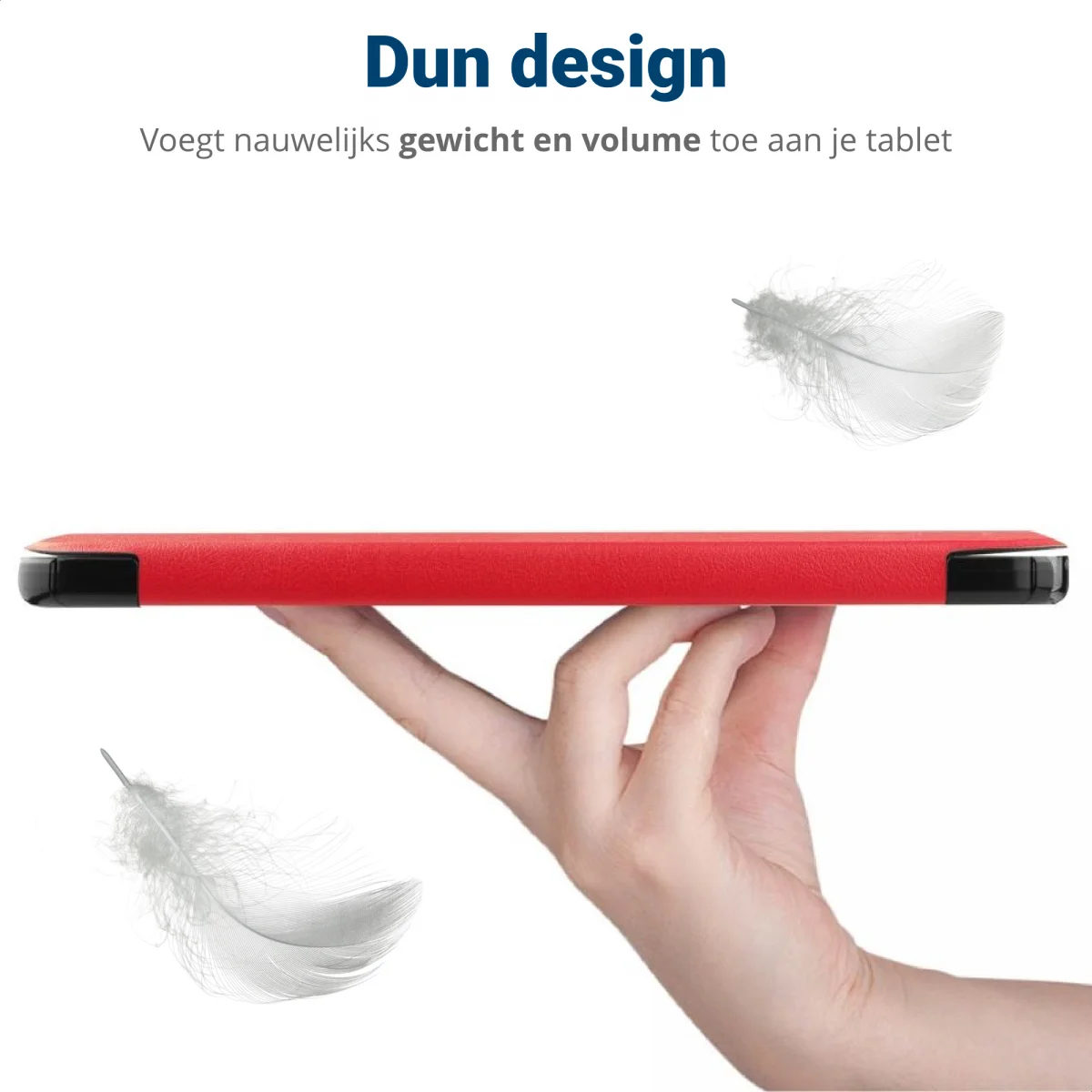 Apple iPad Air 13 (24/25/26) Hoes Tri-Fold Book Case met Standaard Rood afbeelding 9