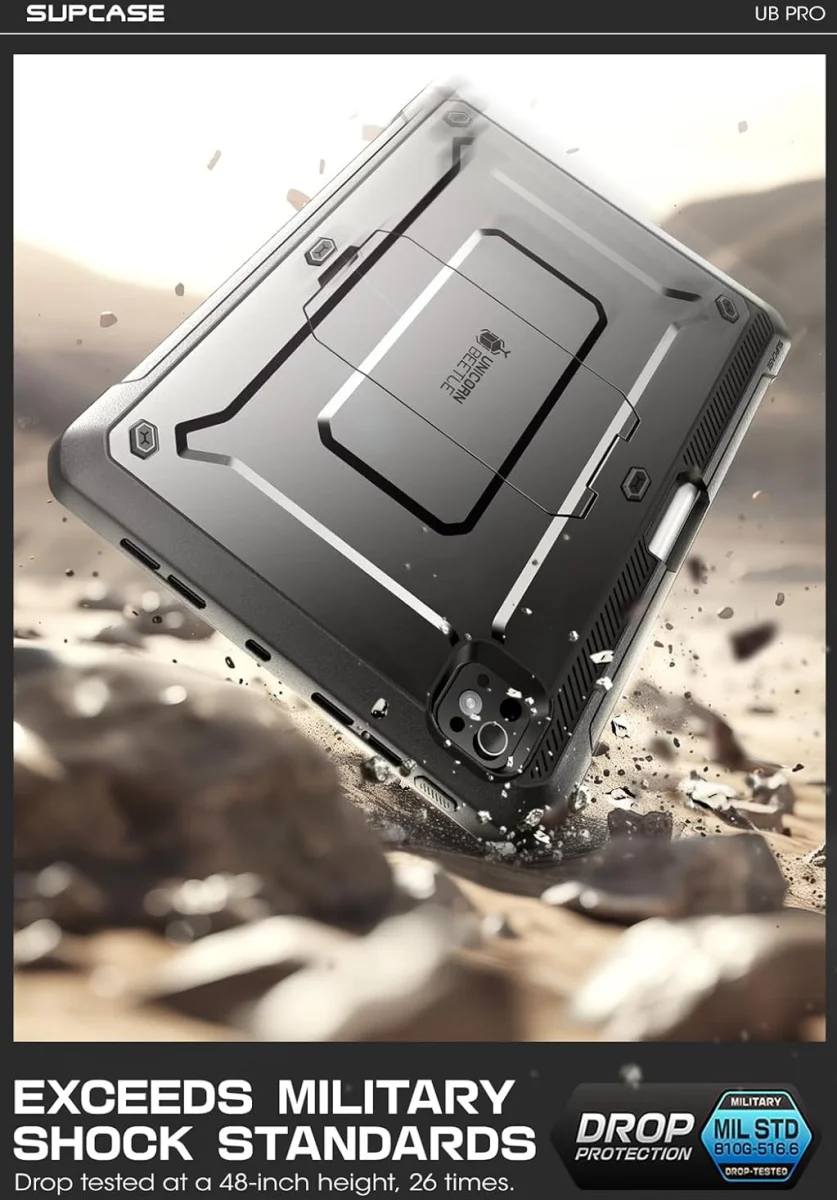 SUPCASE UB Pro iPad Pro 13 (2024/2025) Hoes Full Protect Kickstand Zwart afbeelding 5