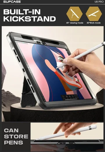 SUPCASE UB Pro iPad Pro 13 (2024/2025) Hoes Full Protect Kickstand Zwart afbeelding 6