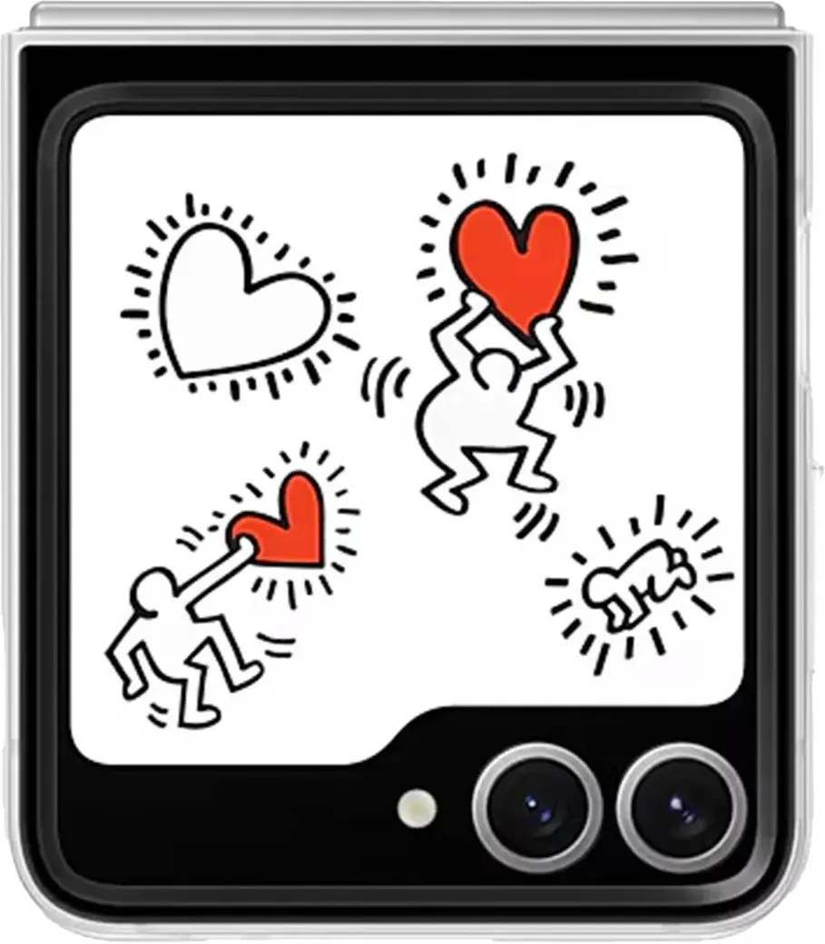Origineel Samsung Galaxy Z Flip 6 Hoesje FlipSuit Case Print Wit afbeelding 4