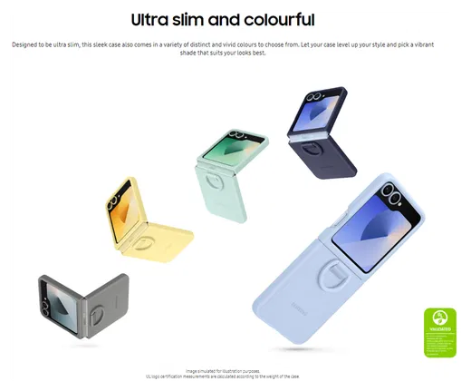 Origineel Samsung Galaxy Z Flip 7 FE / 6 Hoesje Silicone Case Back Cover Grijs afbeelding 2