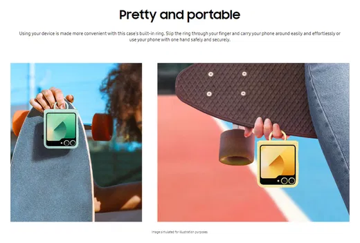 Origineel Samsung Galaxy Z Flip 7 FE / 6 Hoesje Silicone Case Back Cover Grijs afbeelding 3