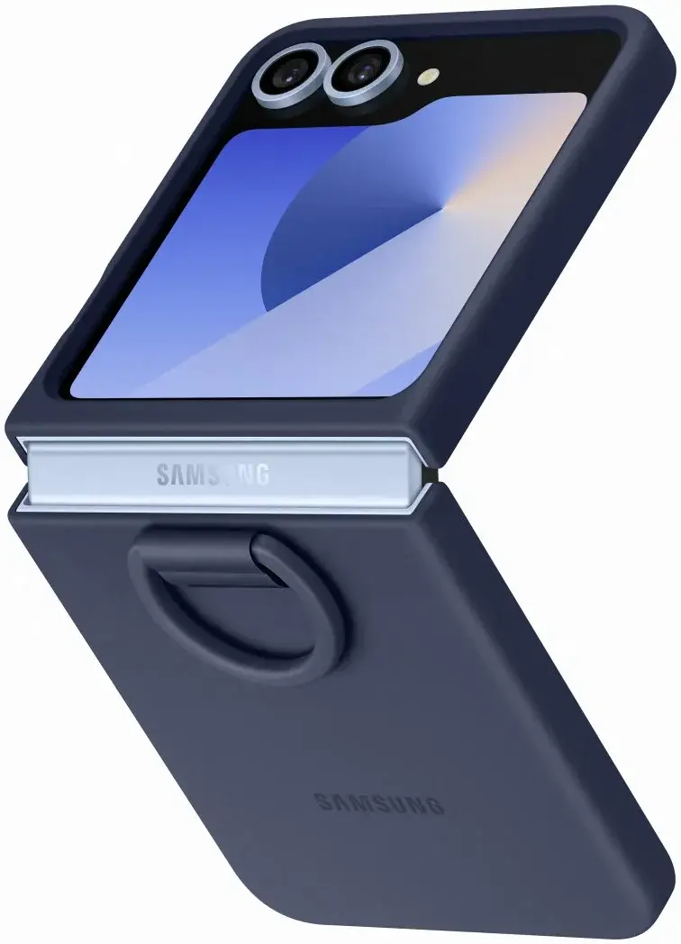 Origineel Samsung Galaxy Z Flip 7 FE / 6 Hoesje Silicone Case Back Cover Navy afbeelding 1