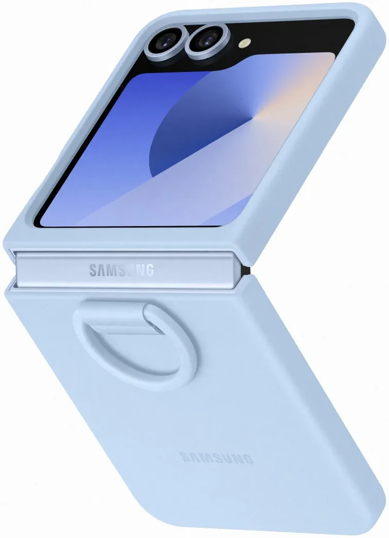 Origineel Samsung Galaxy Z Flip 6 Hoesje Silicone Case Back Cover Blauw afbeelding 1