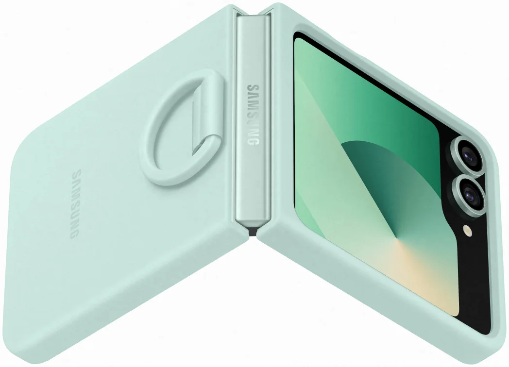 Origineel Samsung Galaxy Z Flip 7 FE / 6 Hoesje Silicone Case Back Cover Groen afbeelding 9
