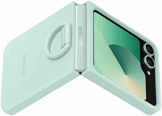 Origineel Samsung Galaxy Z Flip 7 FE / 6 Hoesje Silicone Case Back Cover Groen afbeelding 9