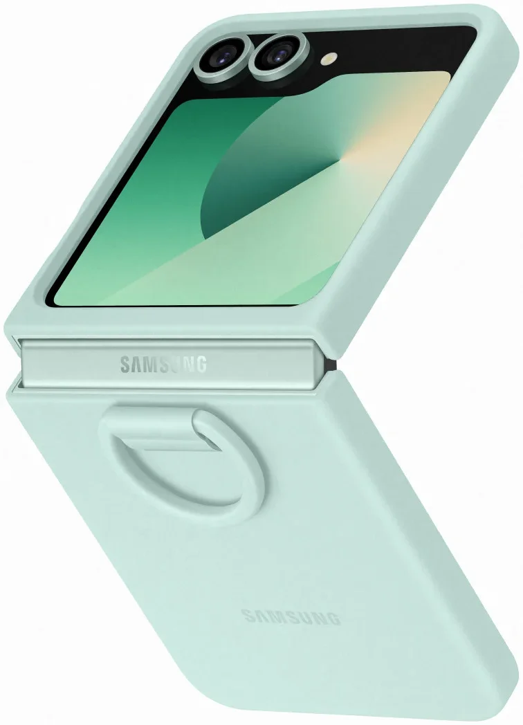 Origineel Samsung Galaxy Z Flip 7 FE / 6 Hoesje Silicone Case Back Cover Groen afbeelding 1