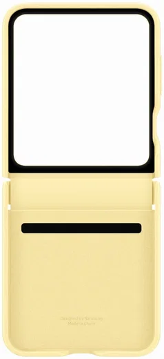 Origineel Samsung Galaxy Z Flip 7 FE / 6 Hoesje KindSuit Leather Case Geel afbeelding 7