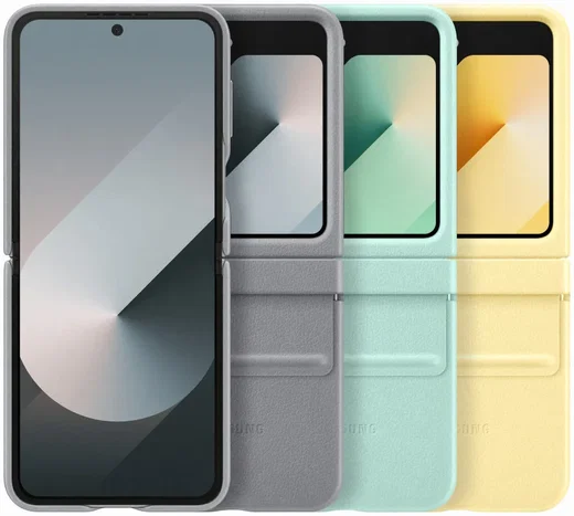 Origineel Samsung Galaxy Z Flip 7 FE / 6 Hoesje KindSuit Leather Case Geel afbeelding 9
