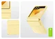 Origineel Samsung Galaxy Z Flip 7 FE / 6 Hoesje KindSuit Leather Case Geel afbeelding 3