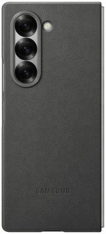 Origineel Samsung Galaxy Z Fold 6 Hoesje KindSuit Leather Case Grijs afbeelding 2