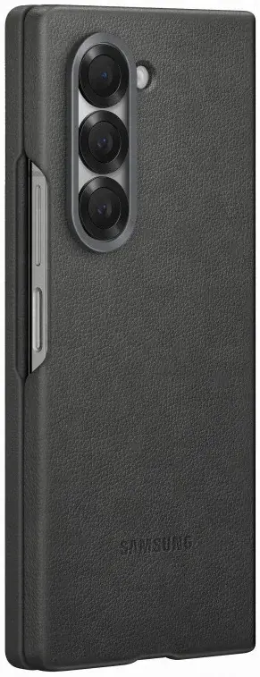 Origineel Samsung Galaxy Z Fold 6 Hoesje KindSuit Leather Case Grijs afbeelding 4
