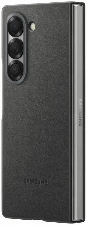 Origineel Samsung Galaxy Z Fold 6 Hoesje KindSuit Leather Case Grijs afbeelding 5
